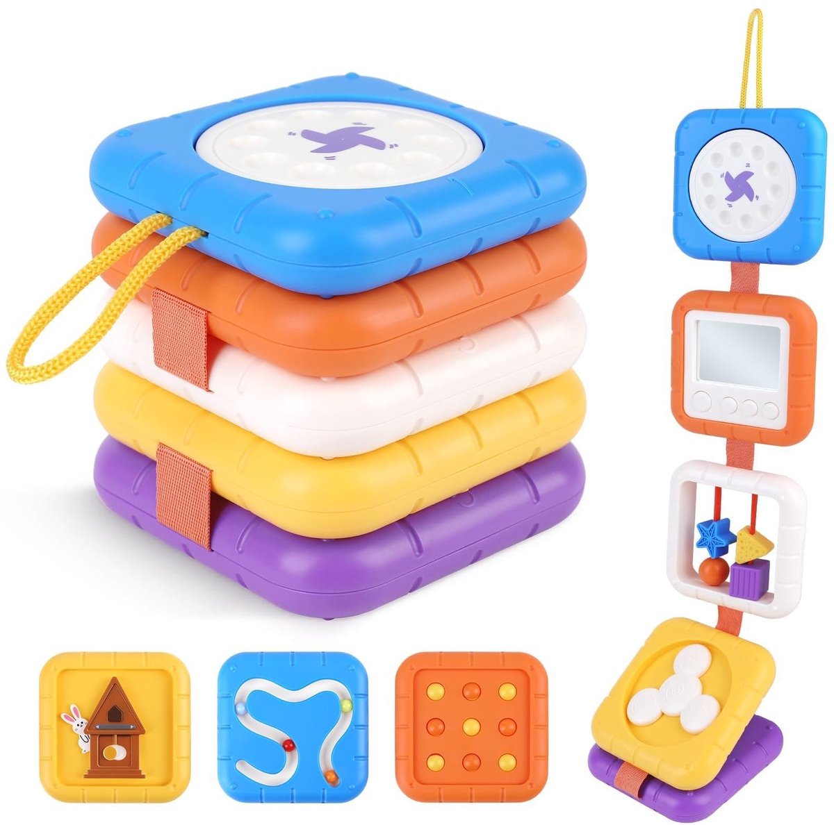 Elzusha - Montessori Busy Cube 8-in-1 Speelgoed voor Peuters