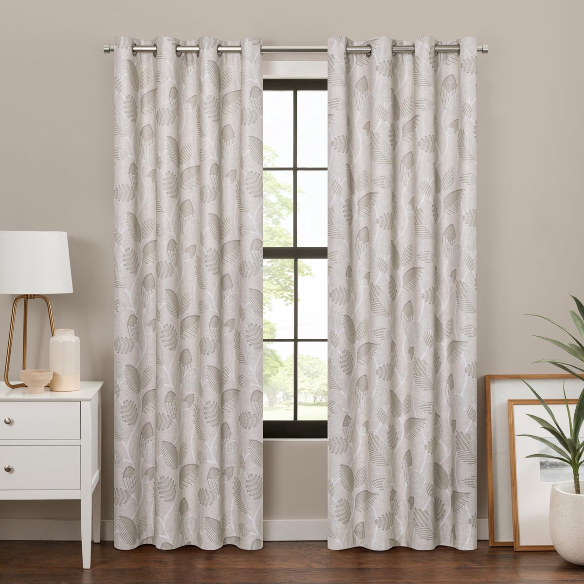 Elzusha - Eclipse Blackout Gordijnen Larissa Leaf - 95" x 50"