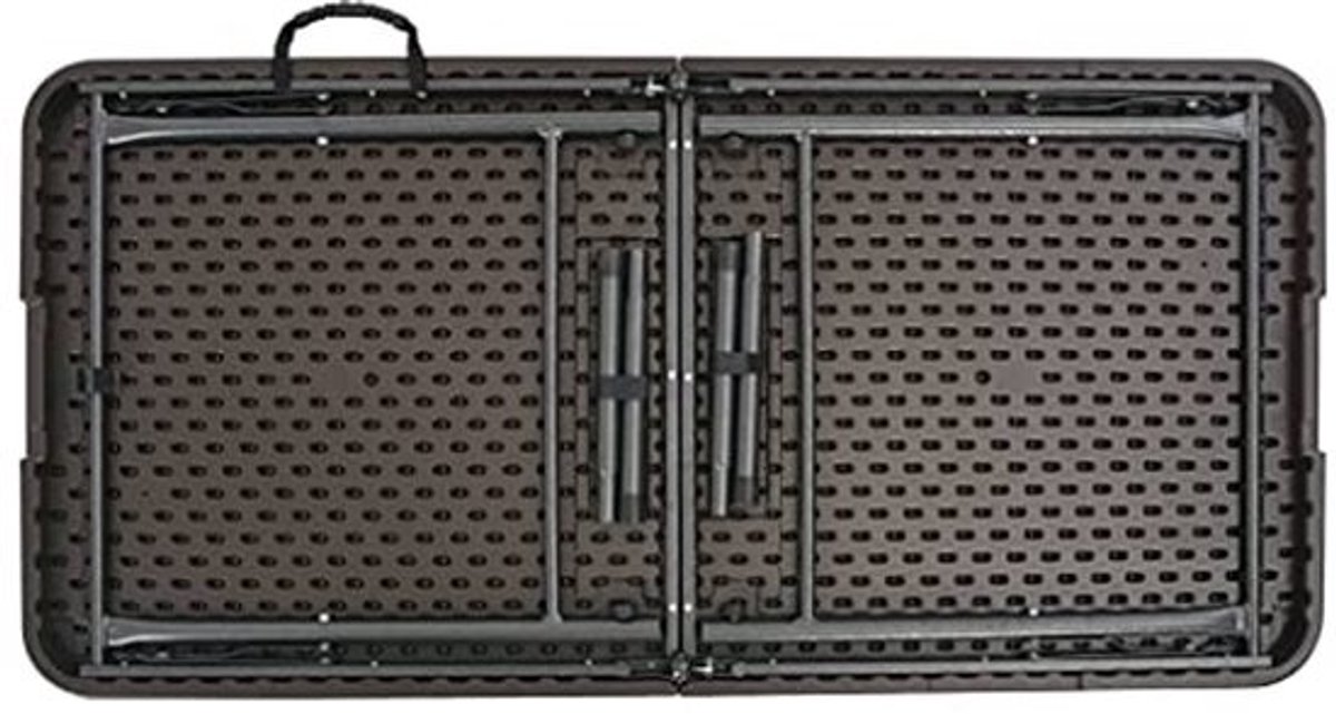 Vouwbare TuinTafel Rattan-Look HDPE Bruin - Ideaal voor Buiten