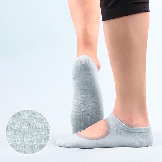 Dames Antislip Yoga Sokken voor Pilates en Ballet, Katoenen Sport Sokken met Handvatten voor Optimale Grip en Comfort — afbeelding 2