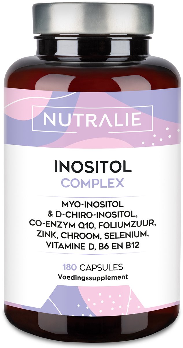 Myo-Inositol en D-Chiro-Inositol Complex 40:1 - PCOS (PMOS) en Hormonale Activiteit - 180 Veganistische Capsules - Met Foliumzuur, Zink, Vitamine D, B6 en B12 - Voor 2 Maanden - Nutralie