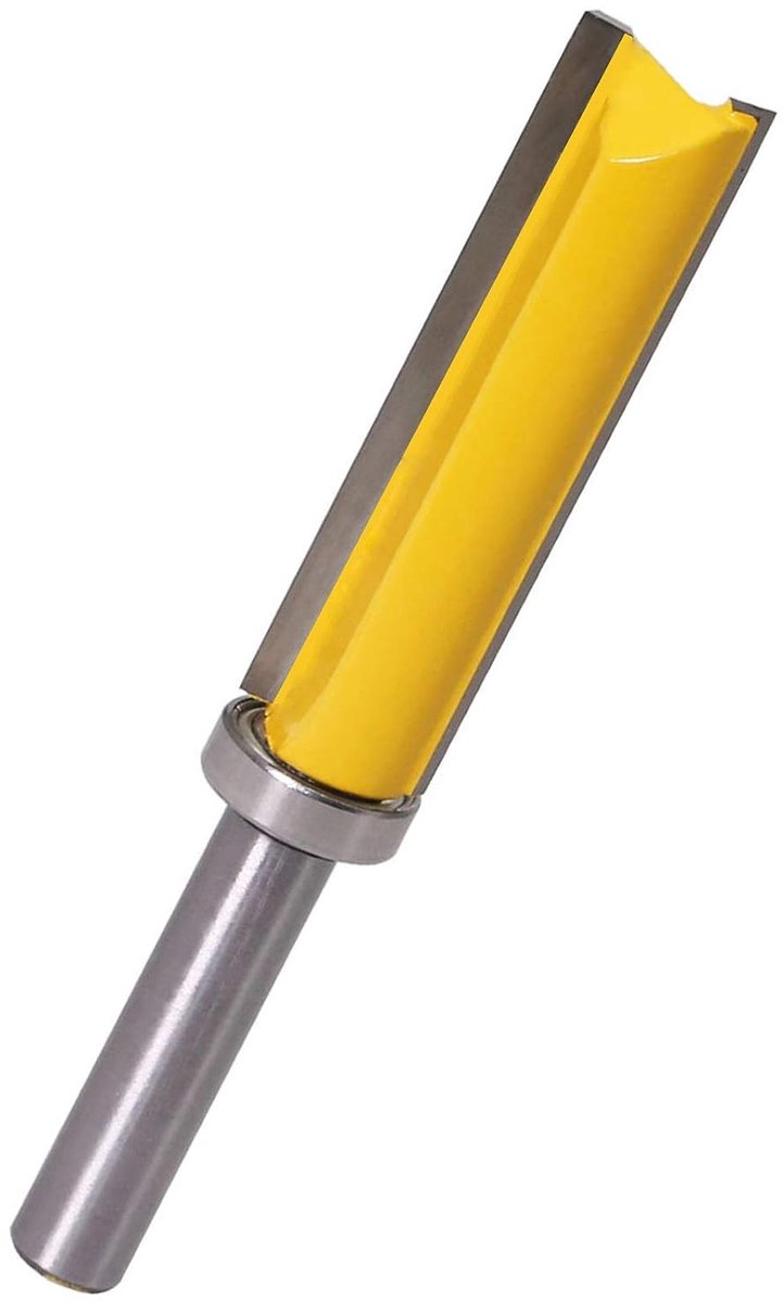 WSOOX 8mm Schacht Houtbewerking Cutter Tool Lager Flush Trim Bit, Rechte Router Bit Flush Trimmen Cutter, 14mm - ShopVlot