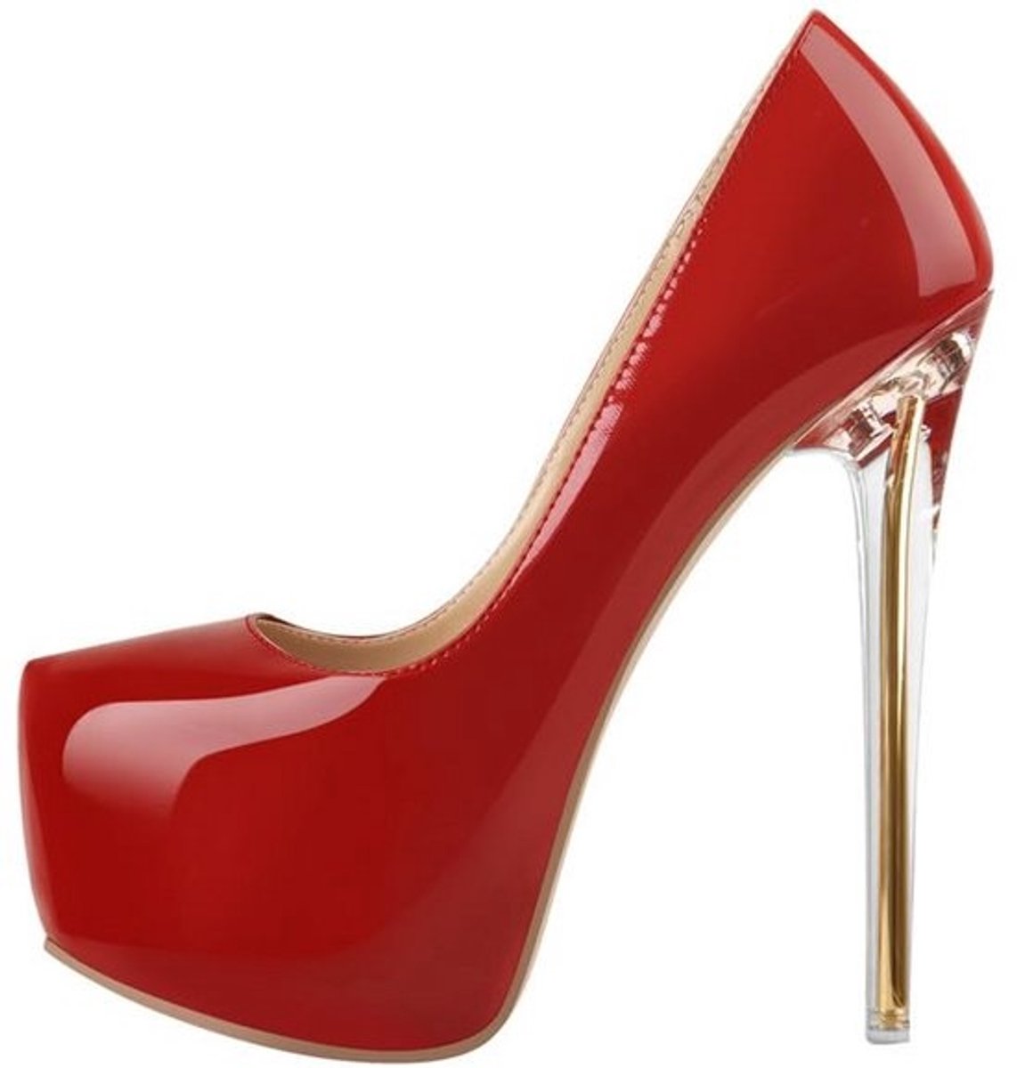 Elegante Dames Plateau Pumps met Hoge Hakken voor Feestelijk Gebruik