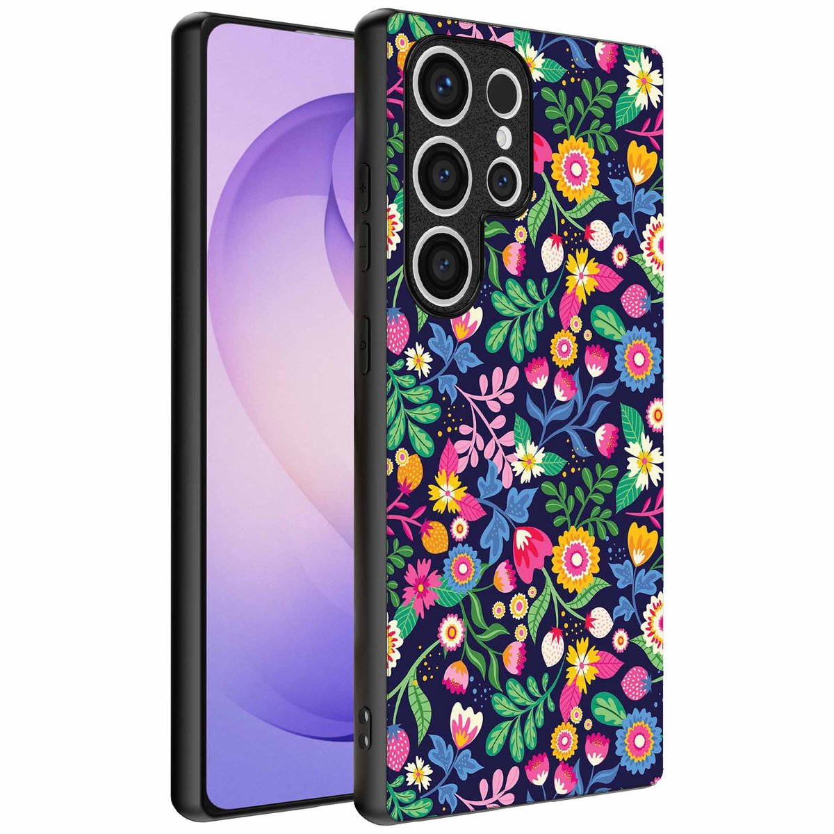 Geschikt voor Samsung Galaxy S26 Ultra Telefoonhoesje met bloemen opdruk - TPU backcover case flower design - Smartphonica geschikt voor Samsung Galaxy S26 Ultra