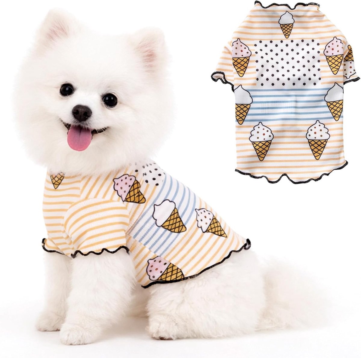 Koelshirt voor Honden en Katten in de Zomer - Ademend, Sneldrogend en UV-Bescherming voor Kleine Huisdieren