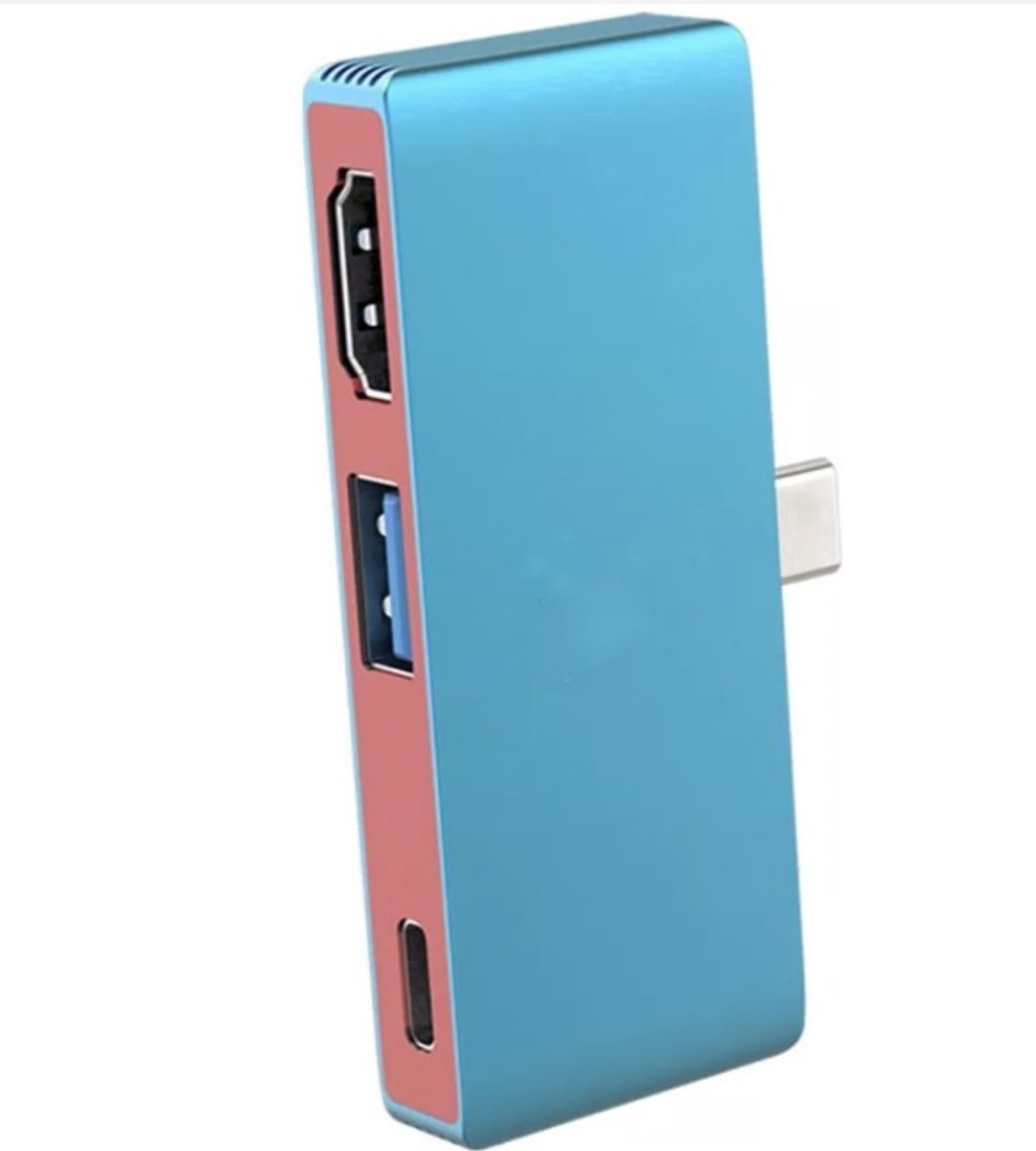 3-in-1 Dockingstation-Adapterhub-USB 3.0 hoge snelheidstransmissie-PD 100W snel opladen-HDMI 4K-Verlengadapter geschikt voor Nintendo Switch OLED, iPhone 15, MacBook Air/Pro