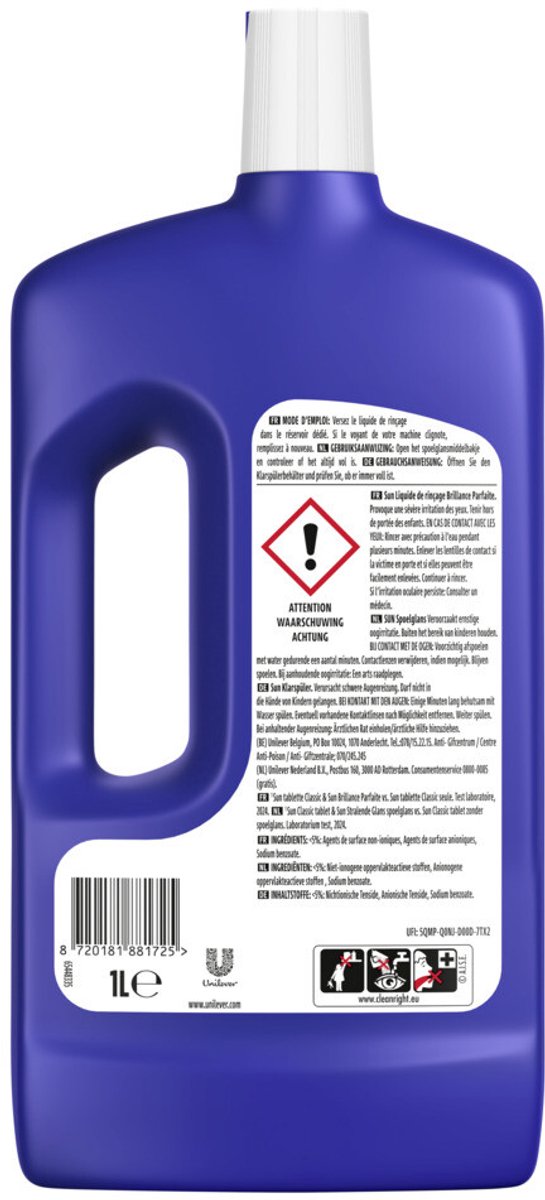 Sun Vaatwas Spoelglans Normaal 1000 ml