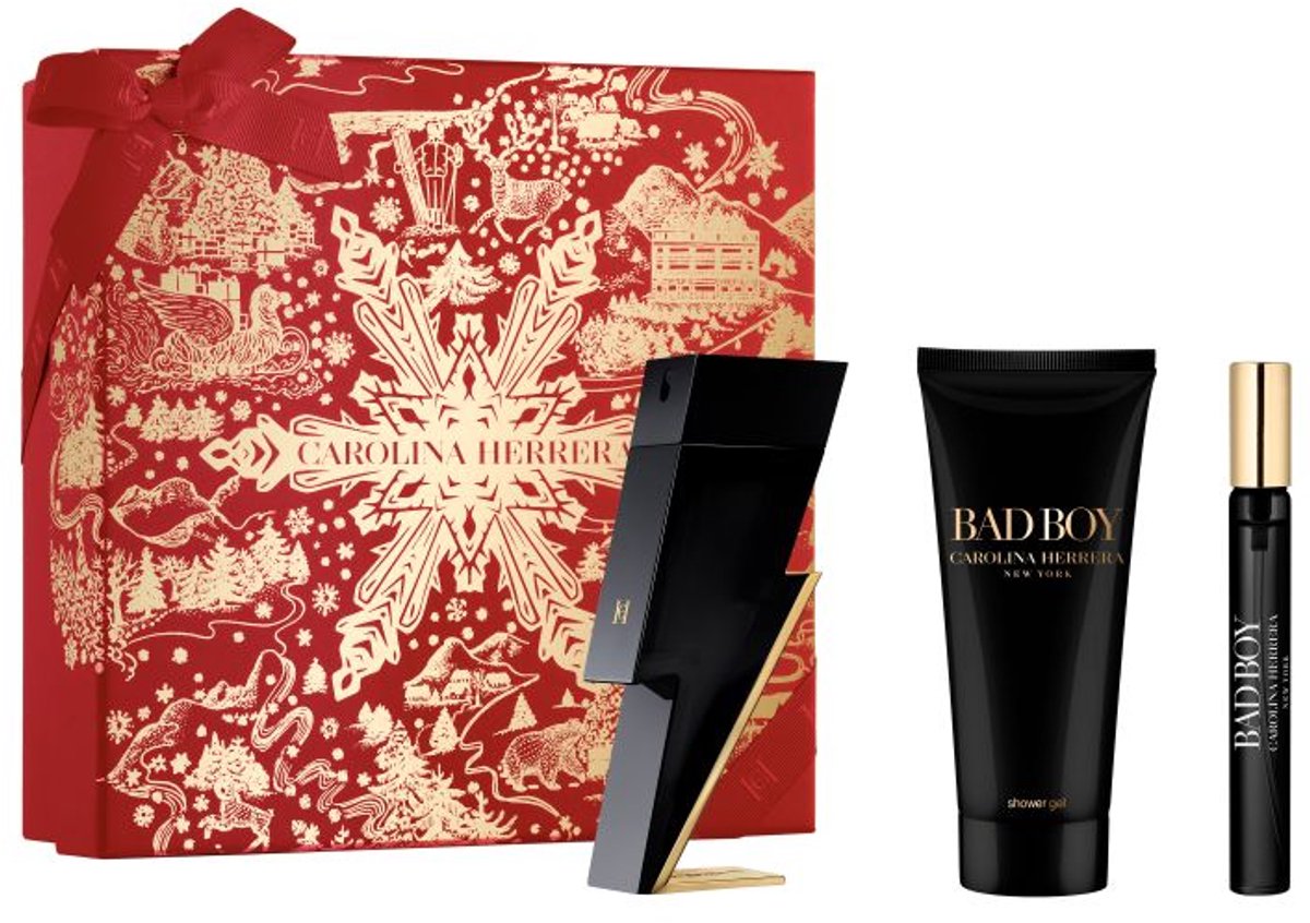 Carolina Herrera Bad Boy Gift Set – EDT 50 ml + EDT 10 ml + Shower Gel 100 ml