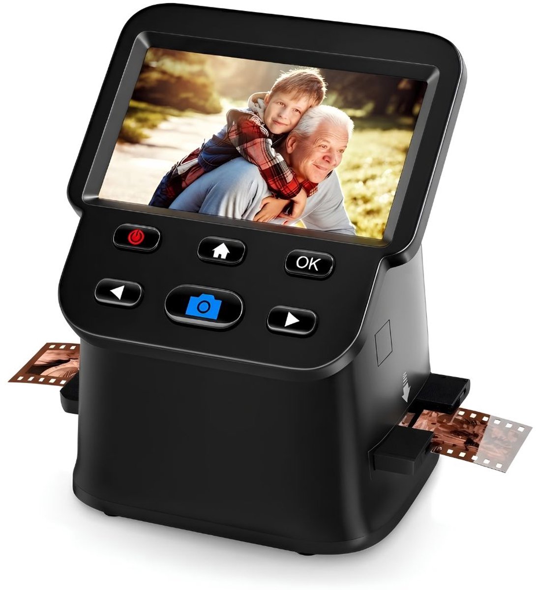 LNMsolutions® Negatiefscanner - Negatiefscanner voor oude Foto's - Negatief Scanners - Zwart - ‎ 13cm x 13cm x 16cm