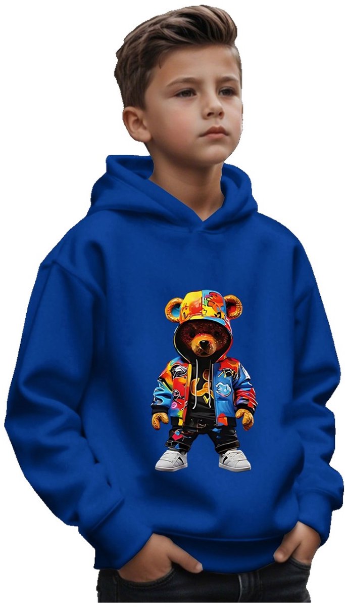 Currero Hoodie Jongens Warme Hoodie Met Capuchon Comfortabele Sweater Casual Trui Pullover Jongenstrui 13 Jaar Blauw