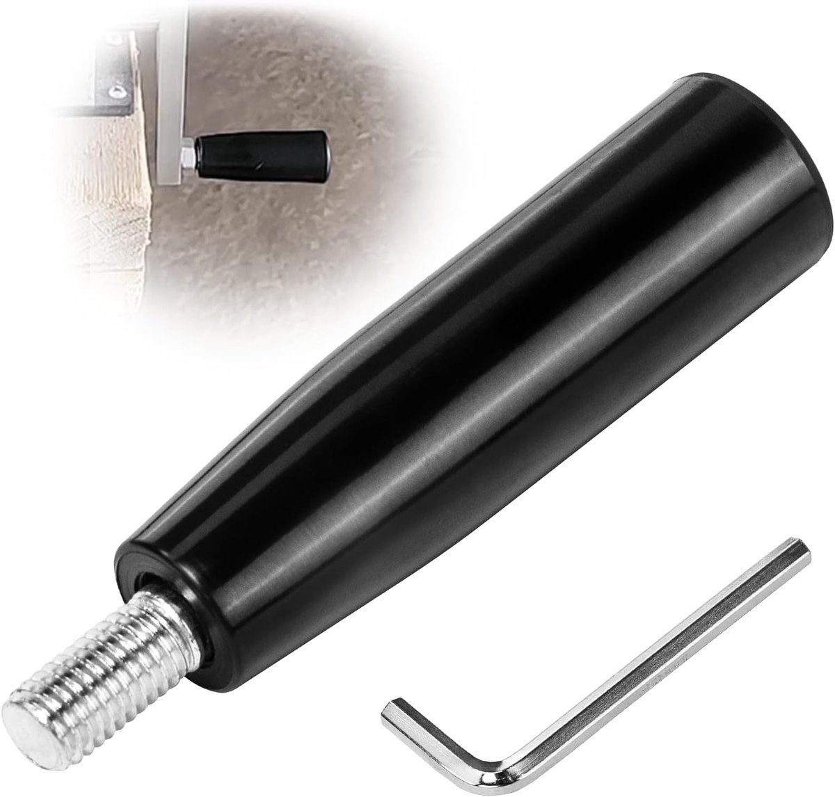 M6*50mm Swivel Bakelite Handgreep voor Industiële Draaibanken en Freesmachines - Zwart Handwiel met Ergonomisch Ontwerp en Duurzaam Materiaal