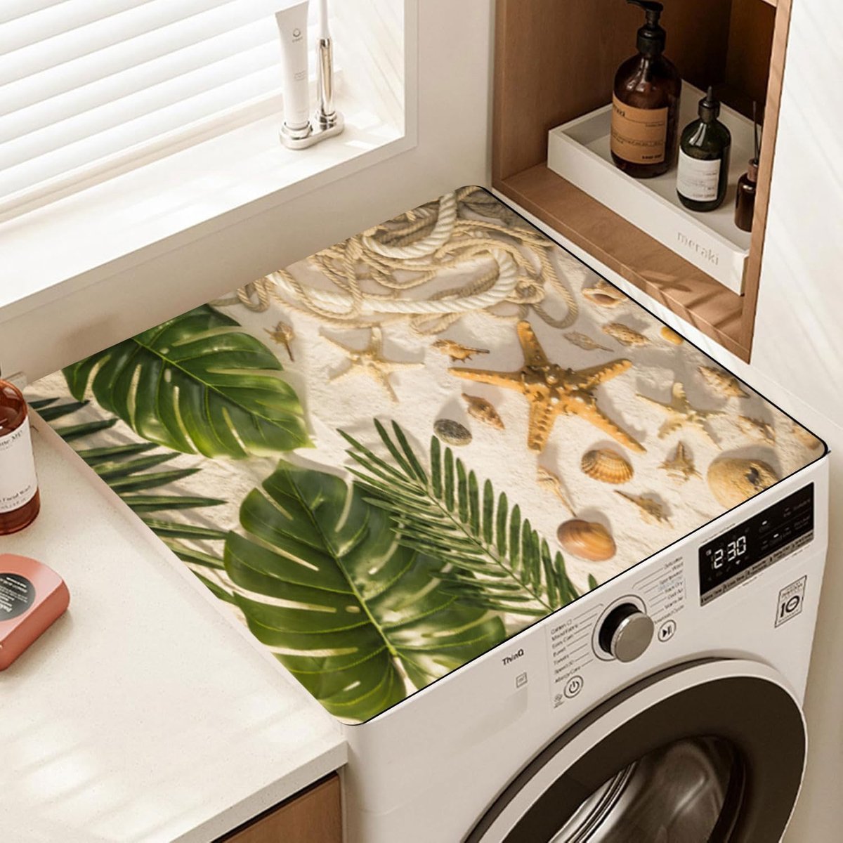 Bovenafdekking voor wasmachine en droger, 60 x 60 cm, afdekking voor wasmachine, droger, keuken, camper, badkamer