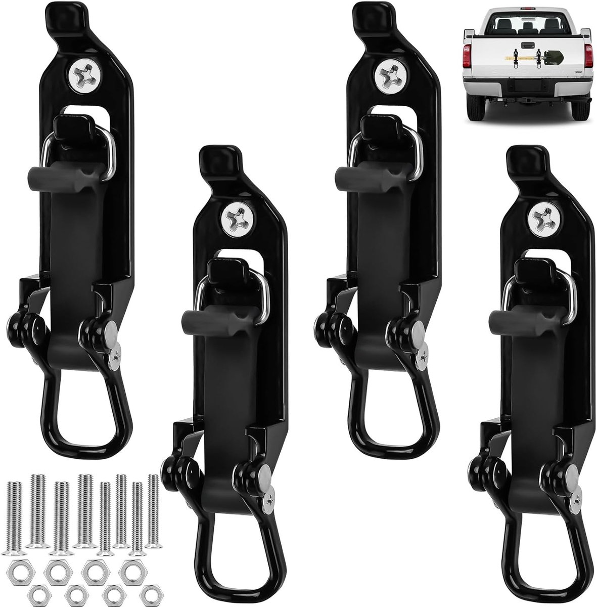 4 stuks 17-40 mm schophouders voor dakdrager, dakklemmen van metaal en rubber, montagebeugels voor schoppenset