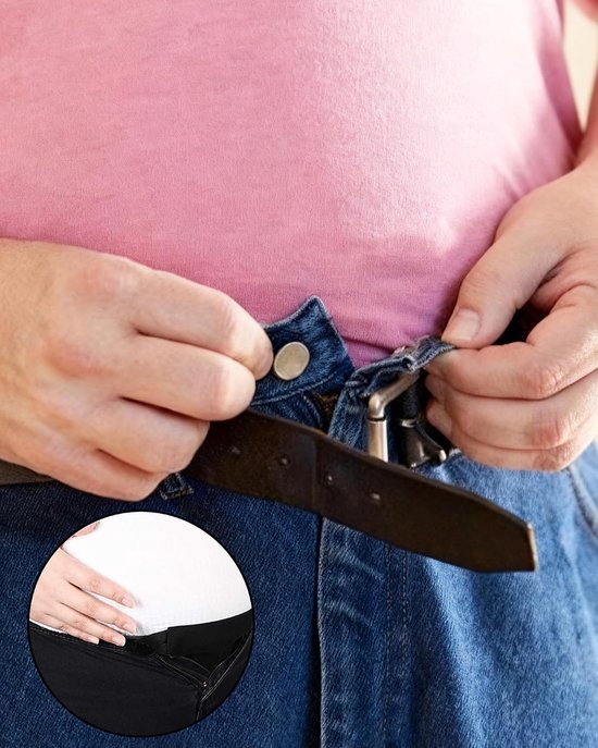 10 stuks broekverlengingen, verstelbare zwangerschapsgordelverlengingen, elastische verlengingen voor taillebroeken, voor dames, jeans, rokken en zwangerschapsbroeken — afbeelding 3