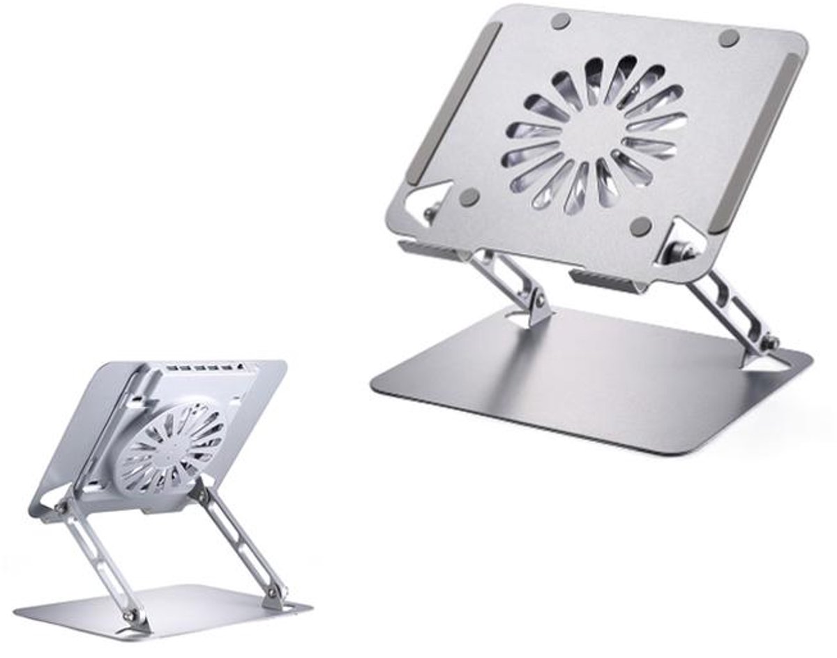 KZQ Laptopkoeler - Gamingkoelstandaard - Traploze snelheidsregeling - 360° draaibaar - Geschikt voor laptops van 13-16 inch - Ideaal voor gaming en thuisgebruik - Inclusief 4 USB-poorten