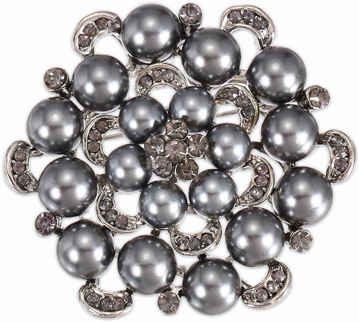 Parel Bloemen Kristal Broche, Elegante Imitatie Parel Broches Pin Mode Strass Bloem Revers Pin Voor Vrouwen Bruiloft Bruids Pak Kleding Hoed Sieraden Gift