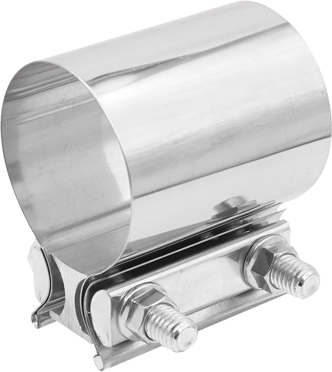 57 mm uitlaatklem, slangklem, roestvrij staal, uitlaatpijpklem, universele O-vormige klem, buisconnector voor auto, uitlaat, roestvrij, corrosiebestendig (Ø 57 mm / L: 76 mm)