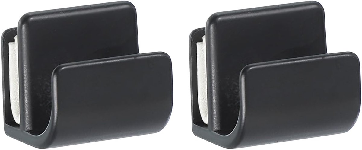 15/16 inch glazen deur trekgreep, roestvrij staal 2 stuks geen boren deurclips trekt handgrepen knoppen met schroef voor 3-5mm douche glazen kast lade display vitrine, zwart