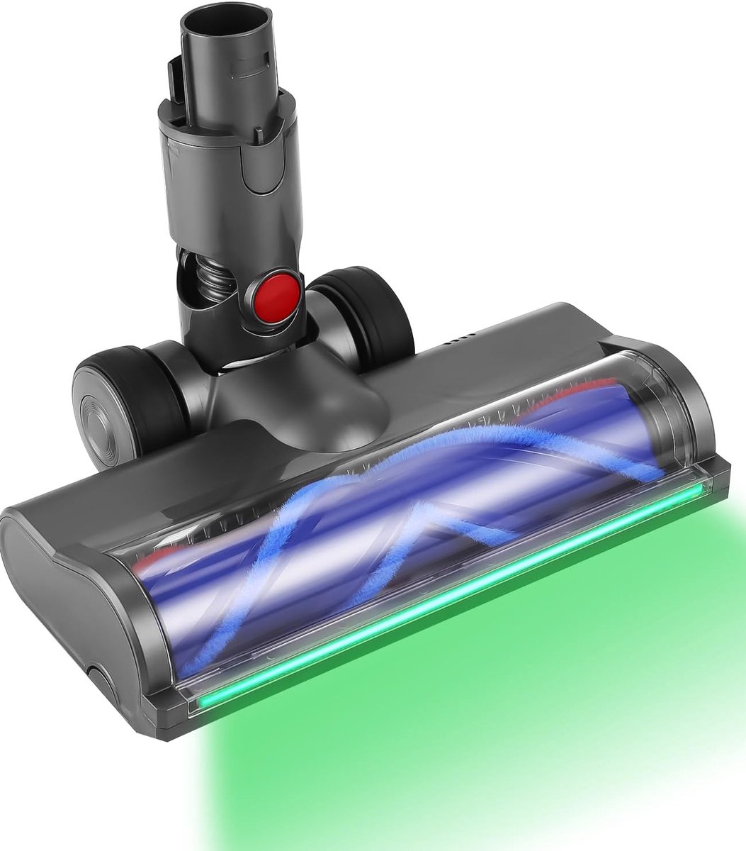 turboborstel met LED compatibel met Dyson V6, DC58, DC59, DC61, DC62, DC74, Dyson Borstel Accessoires, Vervangingsborstel, Dieptereiniging geschikt, voor Harde Vloeren en Tapijten