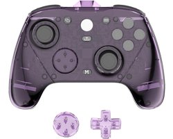 Compatibel met GameSir G7 Pro, magnetische paneelaccessoires voor gameconsole, gemaakt van hoogwaardig PC-materiaal, uitgebreide bescherming tegen krassen, stoten en stof, transparant paars