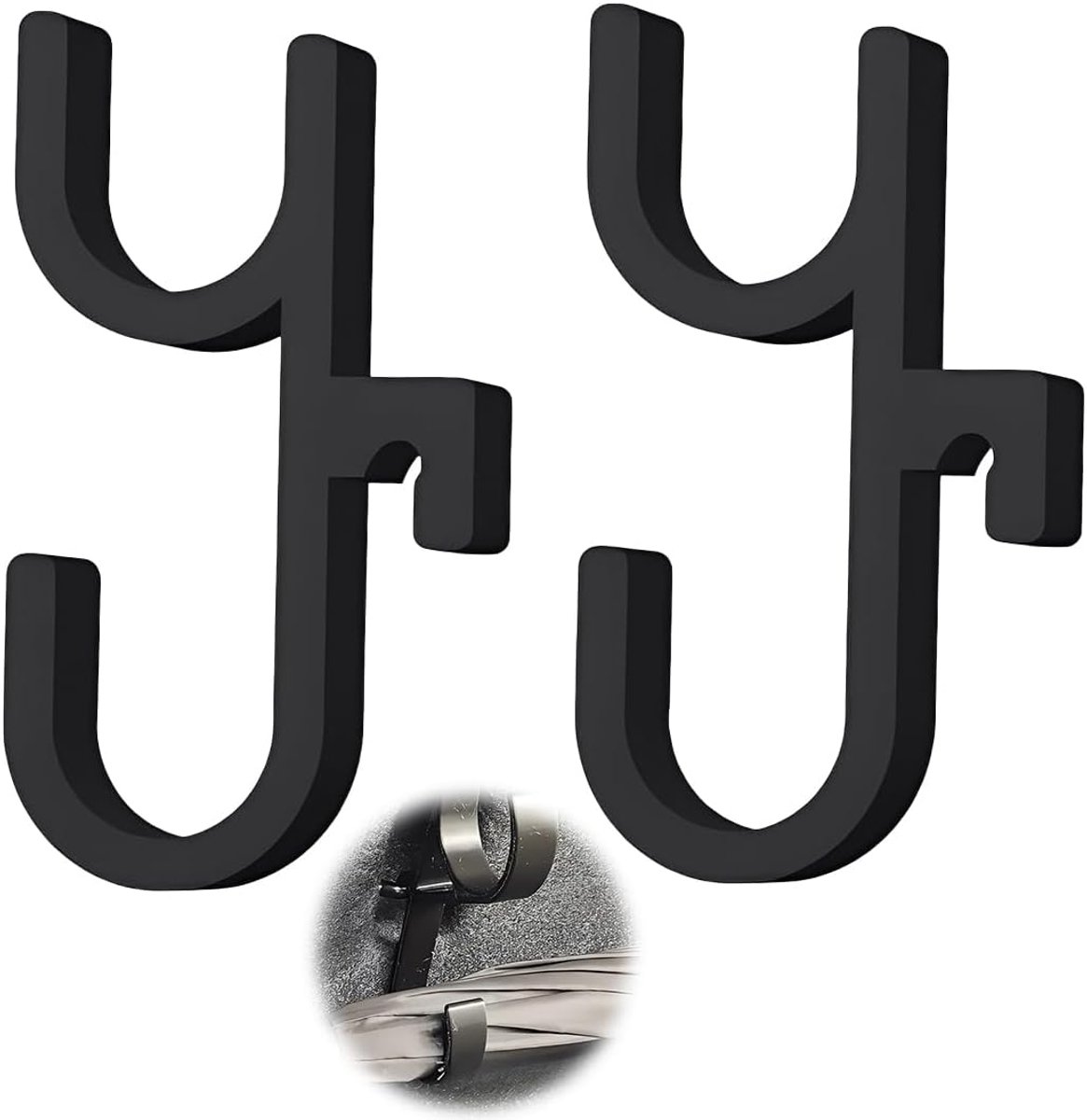 2 stuks parapluhaken voor auto, parapluhouder, kofferbakhouder, cliphaak, kleerhanger voor SUV en vrachtwagen, voor paraplu, boodschappentas, jas en tassen