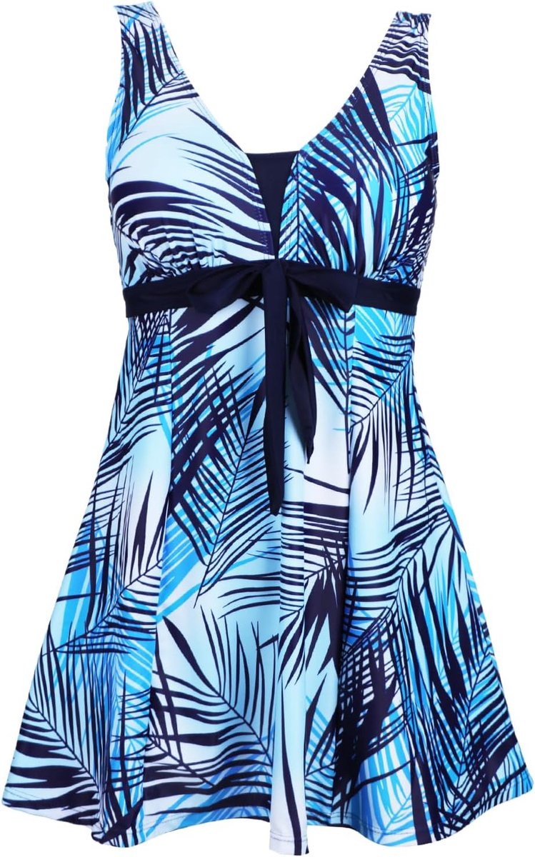 Badpak voor dames, uit 1 stuk, buikcontrole, figuurvormend, grote maat, push-up, gevoerd, elegant