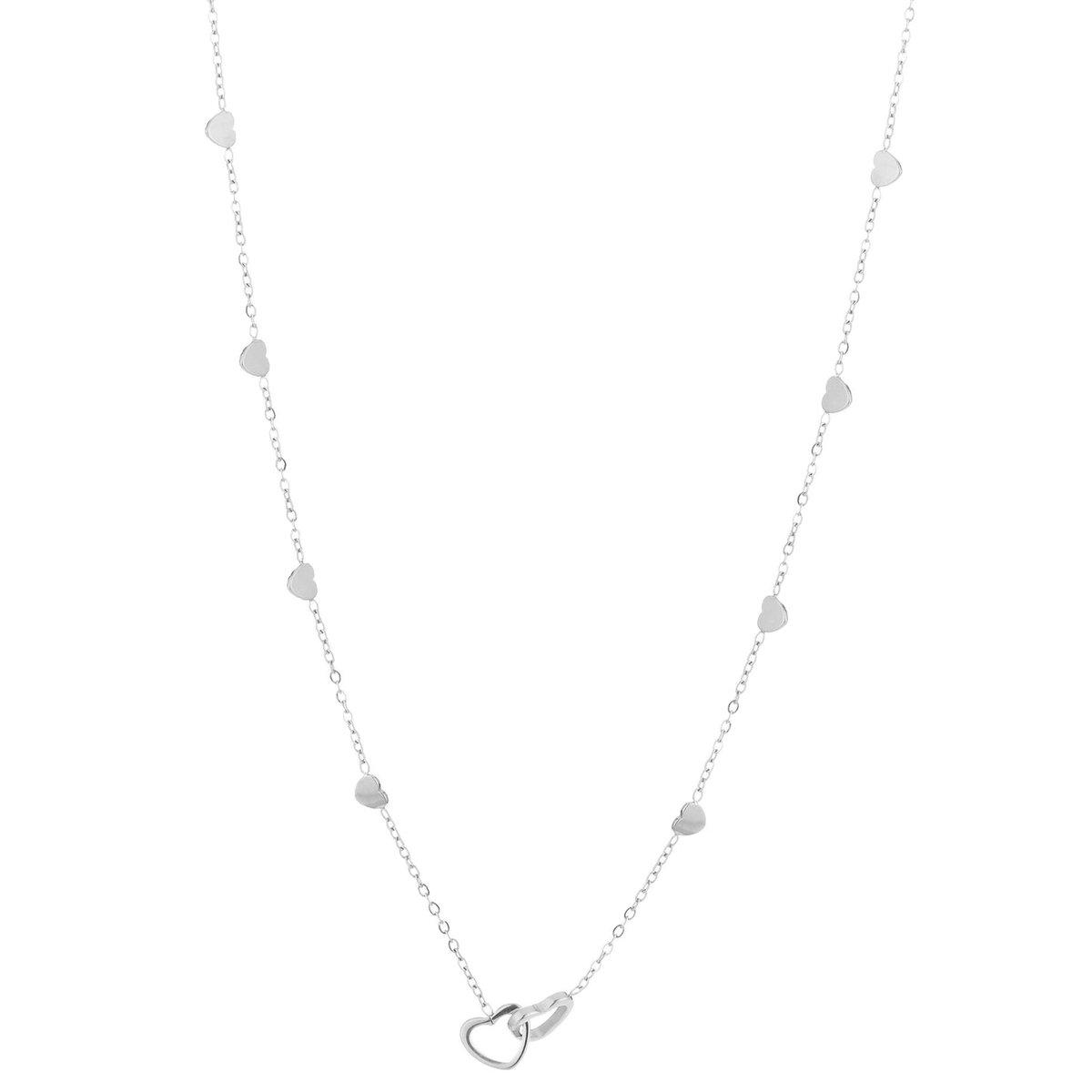 Michelle Bijou Ketting Friendship Hartjes zilver