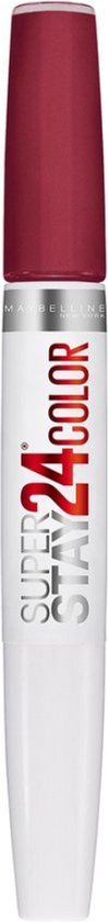 Maybelline SuperStay 24H Lippenstift, 860 Crisp Magenta. Witte huls met roze dop en 'Super Stay 24 Color' tekst.