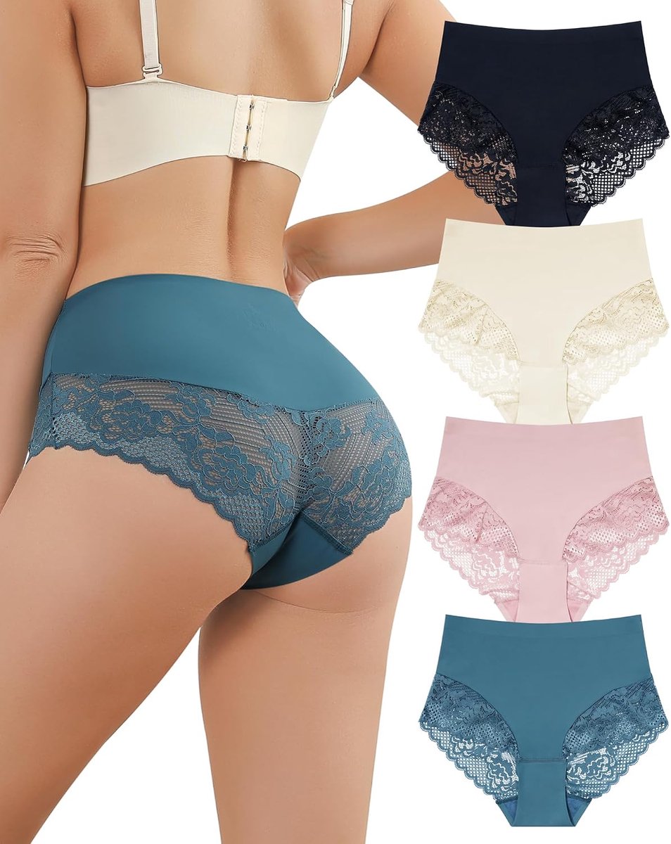 Onderbroek dames naadloos hoge taille naadloze slip met kant comfortabel naadloos ondergoed vrouwen No Show Hipster slipjes ondergoed vrouwen multipack S-XXL