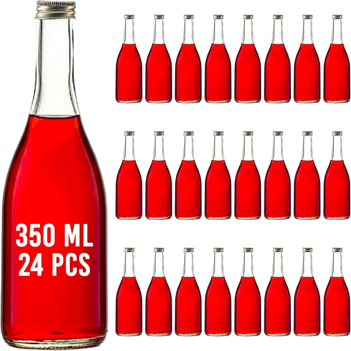 Flessen Gradi likeurflessen met schroefdop, wijnfles, smoothie, jeneverfles azijn olie fles om te vullen