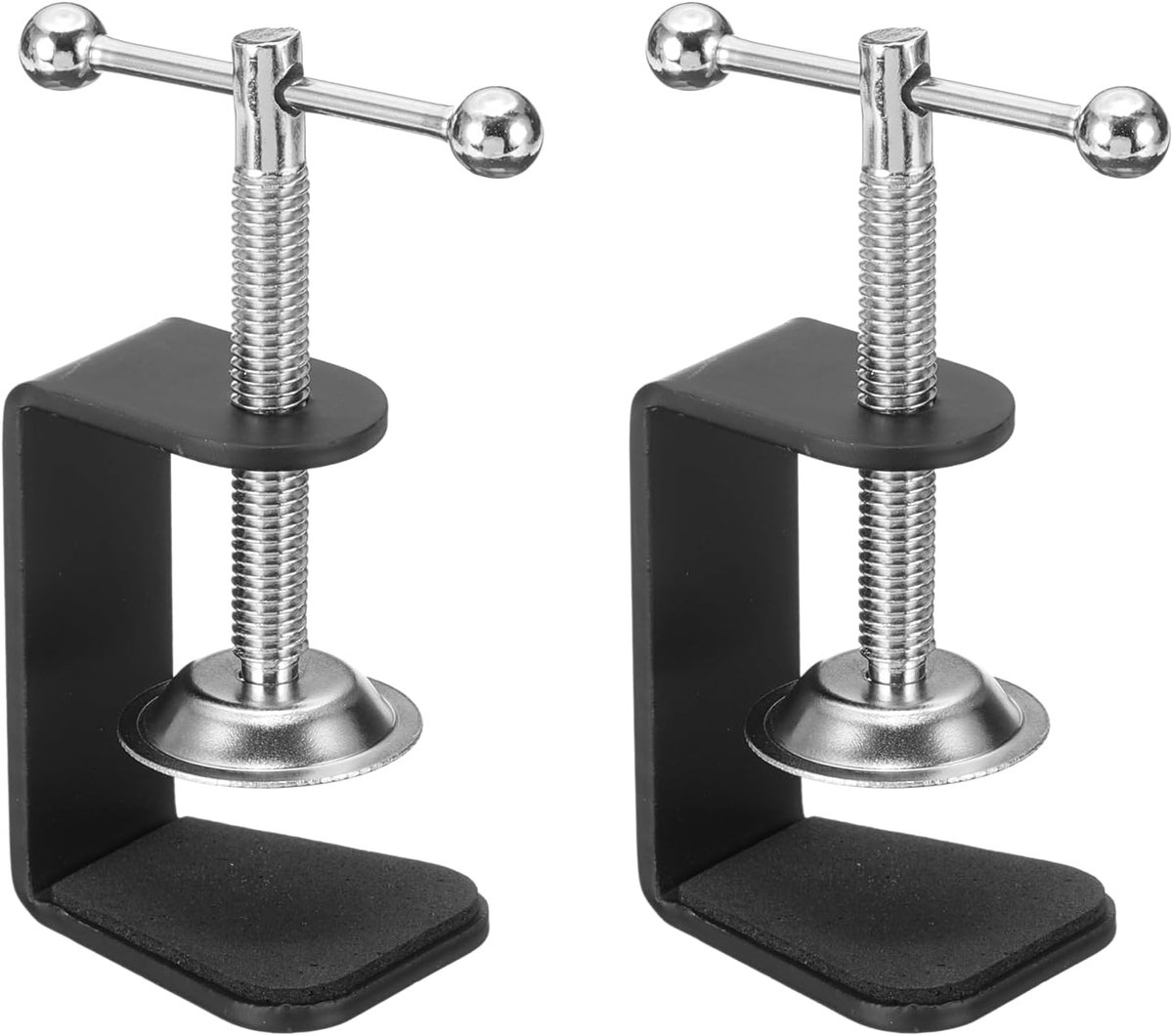 Aluminium bureauklem, 2 stuks universele C-klemmen, zware g-klembasis, 0-45 mm, clipbereikstandaard, kraalhandvat, montage, accessoire, kastklemmen voor tafels, houtbewerking, lassen