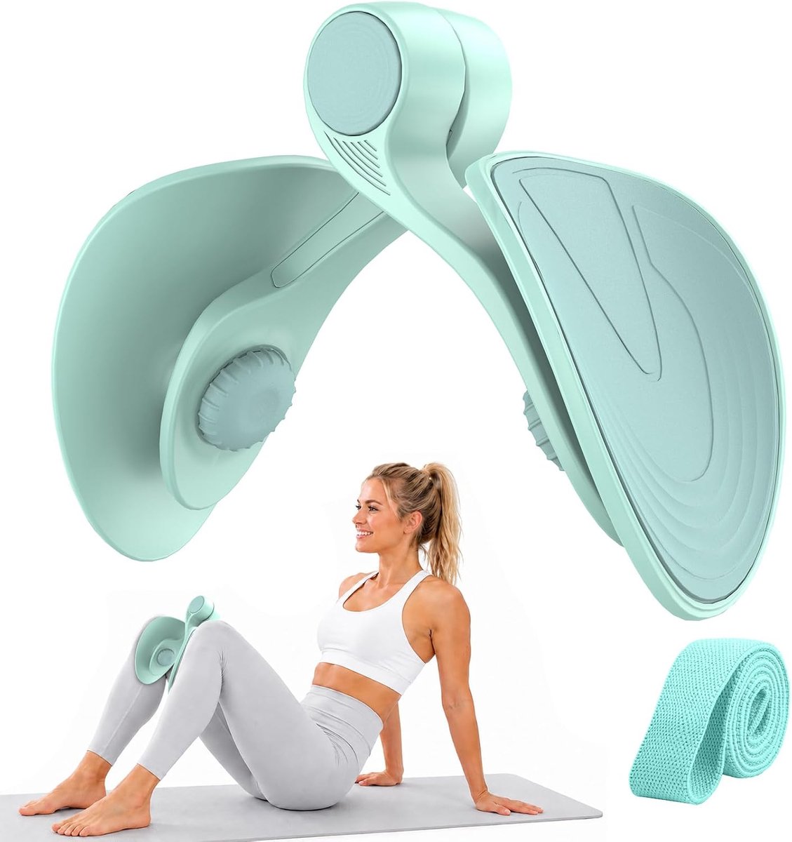 Trainingsapparaat 16/22 kg voor Vrouwen en Mannen, Kegel- en Binnenbendijtrainer, Thuisapparaat voor Herstel na Bevalling met Weerstandsband