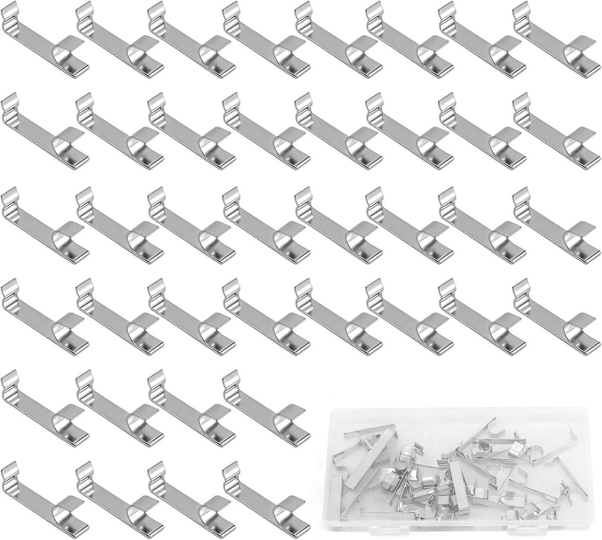 40 Stuks Standaard Uitneemclips voor Raambalansen, Vervangende Clips Raambalansveren Accessoires voor Thuisreparaties Raambalansen met Blokkering en Takels (Geen Uitstulping)