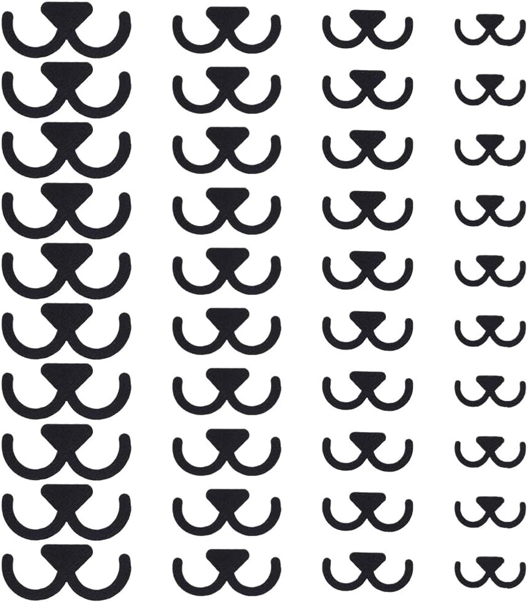 Vilten dierenmondpatches voor haakspullen en knuffels, 4 maten, zwarte kleur, vilt, handwerk, mondstukken, naaien, applicatie, doe-het-zelf pop, pop en pluche dierbenodigdheden
