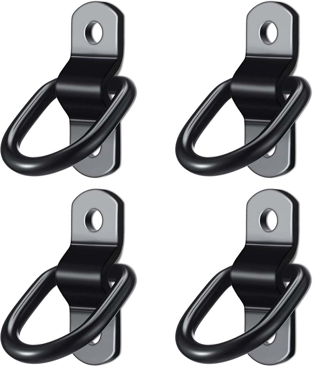 4 stuks D-Ring Tie Down, D-Ring Tie Down Anchor Haken, Heavy Duty D-Ringen Ties Downs, Corrosiebestendige Sjorringen Kit voor Aanhangwagens Trucks RVs Boten Cargo Beveiliging