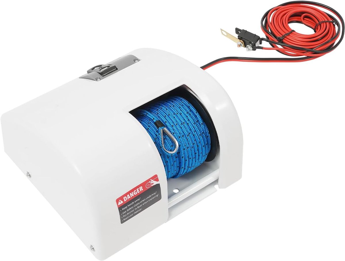 ankerlier met draadloze afstandsbediening, 15 kg, elektrische ankerlier, ankerlier, zoutwater, boot, ankerlier, kit voor vissersboot, pontoon boot