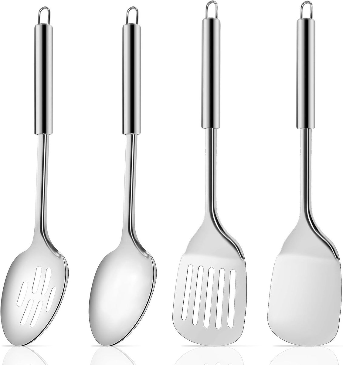 4-delige set keukenhulpen, roestvrij staal, keukenaccessoires, roestvrij staal, keukenhulp, vaatwasmachinebestendig