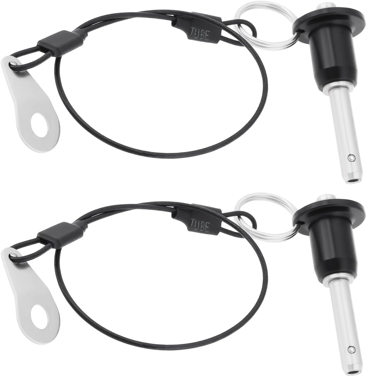 2 Stks 6x20mm Rvs Quick Release Pin met Handvat Lanyard Geschikt voor Boot Dek Scharnier Luifel