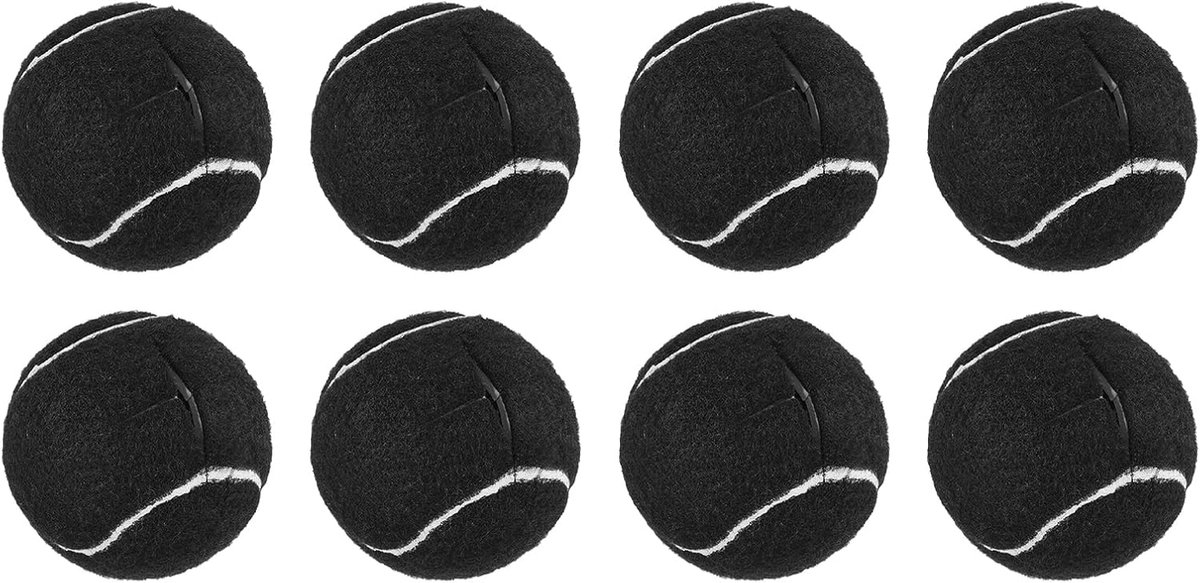 Voorgesneden loophulpen, tennisballen, 8 stuks, tennisballen voor stoelen, tafelpoten, viltdoppen voor meubelpoten, vloerbescherming (zwart)