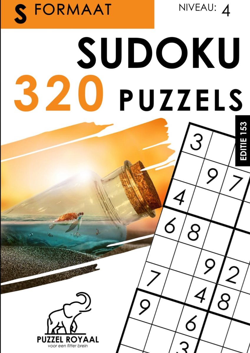 Sudoku puzzels niveau 4 - S formaat - editie 153 - uitdagend voor de brein - ShopVlot