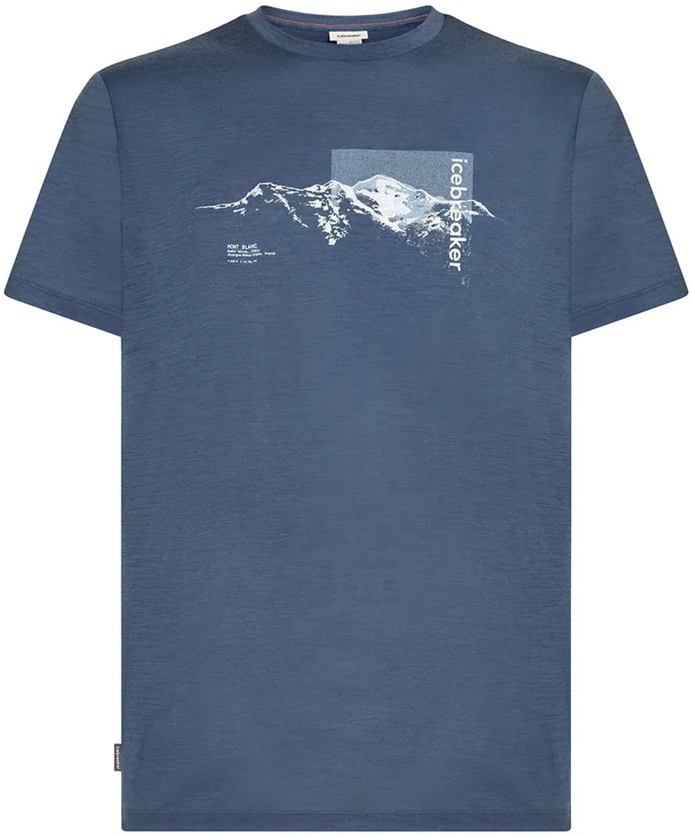 Icebreaker 150 Tech Lite Pure Altitude T-shirt Met Korte Mouwen Blauw S Man