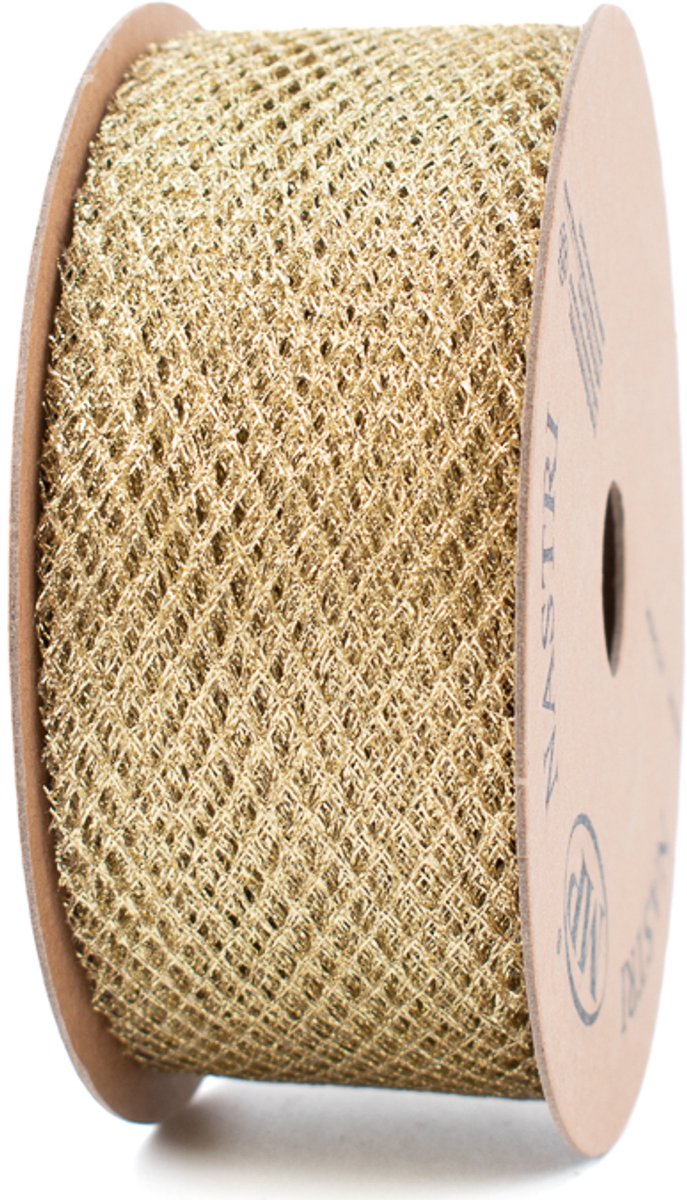 Tule lint - 40 mm x 30 meter - goud