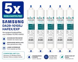 5 x vervanging voor Samsung DA29-10105J HAFEX/EXP Koelkastfilter - vervanging Drekker FILTRO-HAFEX,filtermodellen: da29-10105j, HAFEX-EXP, BL9808, 5231JA2010B, DD7098