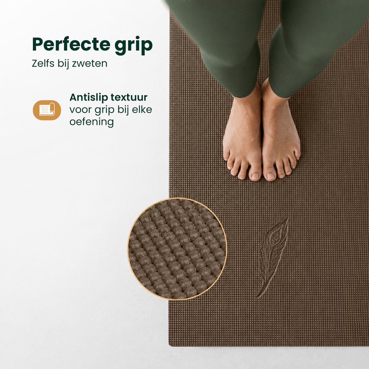 MindBaas - Yoga Mat (extra dik) - Donkergroen thumbnail 3