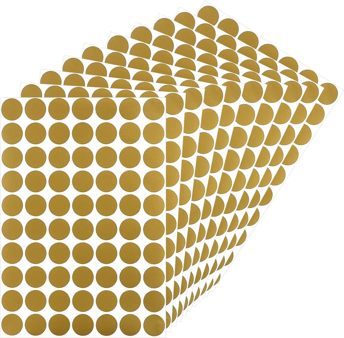 Ronde gouden etiketten 19 mm - zelfklevend - waterbestendig - ideaal voor organisatie - SnelShoppen
