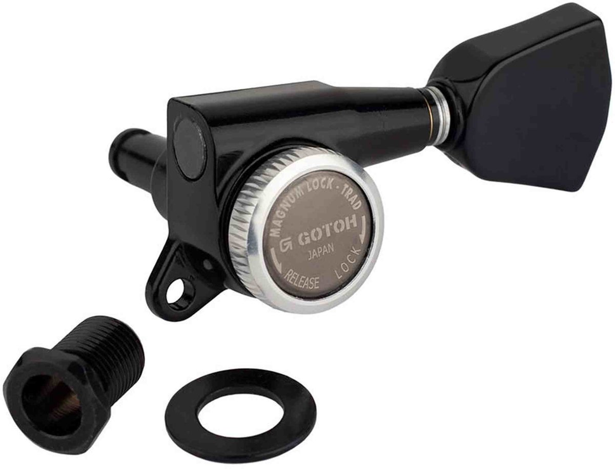 Gotoh GTH14177 SG381 stemmechanieken met Magnum Lock Trad and P4B knoppen, 3L3R, zwart