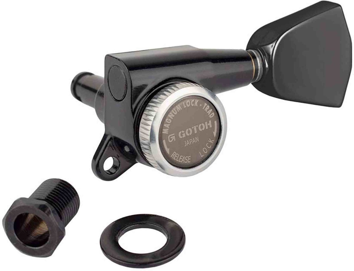 Gotoh GTH14055 SG381 stemmechanieken met Magnum Lock Trad and 04 knoppen, 3L3R, cosmo zwart