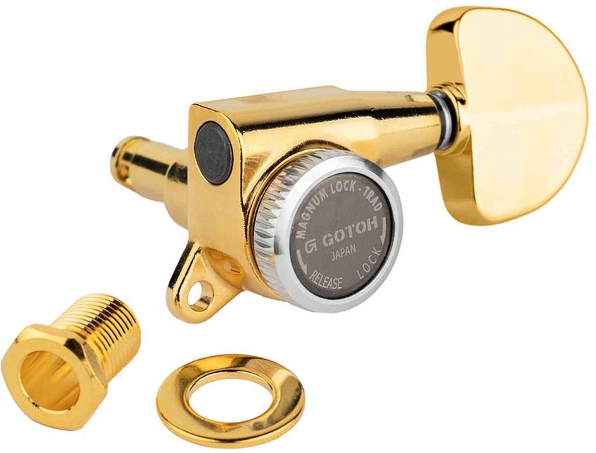 Gotoh GTH14122 SG381 stemmechanieken met Magnum Lock Trad and 20 knoppen, 3L3R, goud