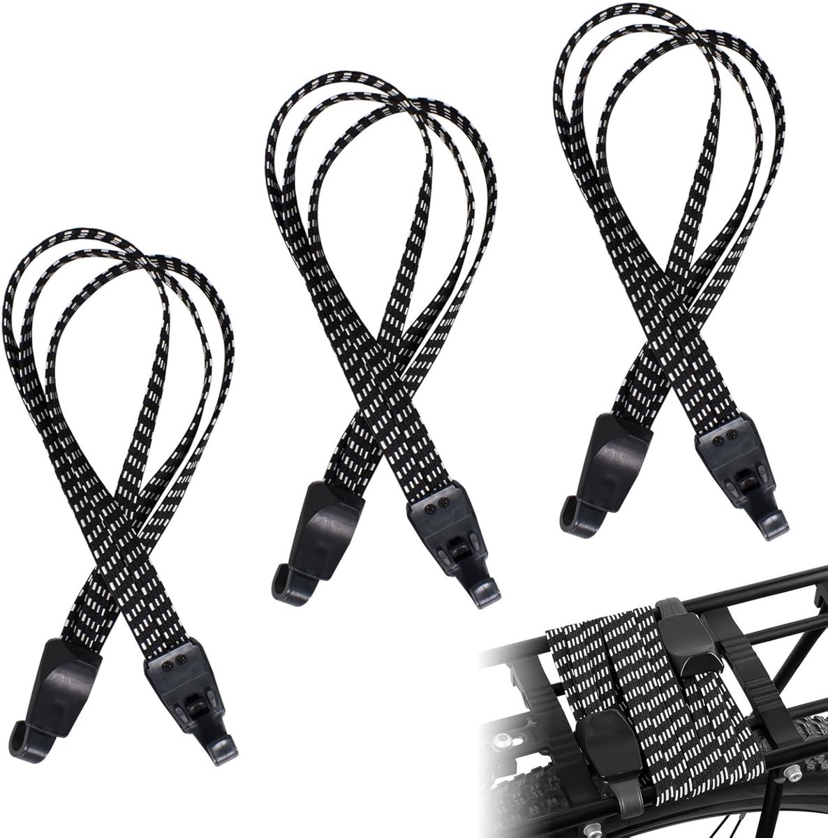 Elastische Bagageriemen - 62 cm - Nylon - Voor Veilig Bevestigen van Bagage