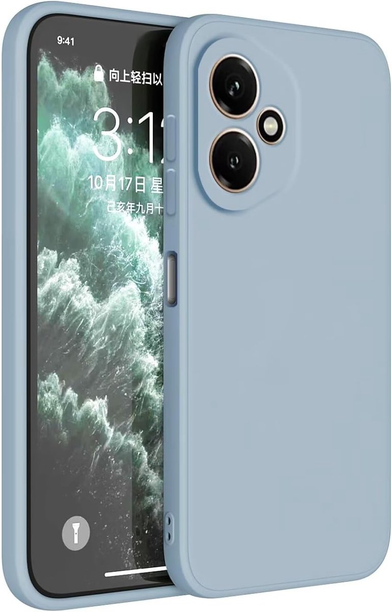 Hoesje ontworpen voor HONOR 400 5G (6,53 inch), beschermhoes van TPU-siliconen, rookblauw